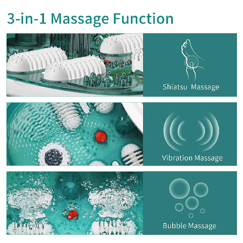 MM-20A-3 Fußmassagegerät mit Wärme und vier großen Massagerollen