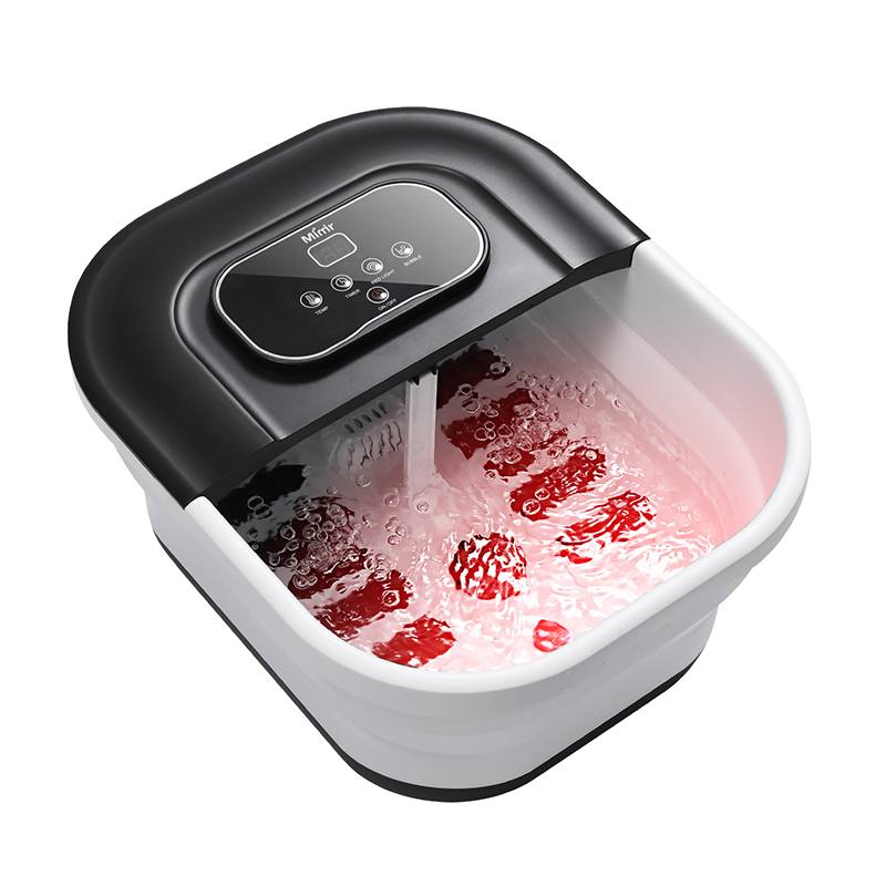 MZD-22B-2 500 W zusammenklappbares Fuß-Spa-Gerät mit 8 Massagerollen für Fuß-Entspannungsmassage